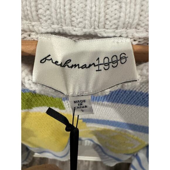Freshman 1996 Lemon Stripes Summer Sweater Small - Picture 4 of 6